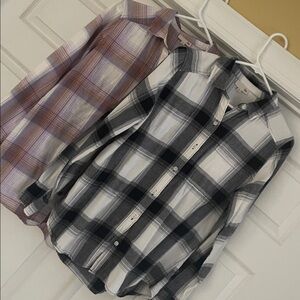 SO womens flannel button-down shirts (Set of 2)